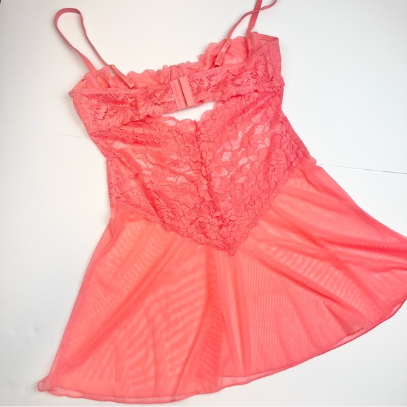 Sexy Babydoll Lingerie Boudoir Sweet as Can Peach Set - Picture 8 of 14